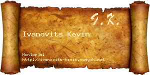 Ivanovits Kevin névjegykártya
